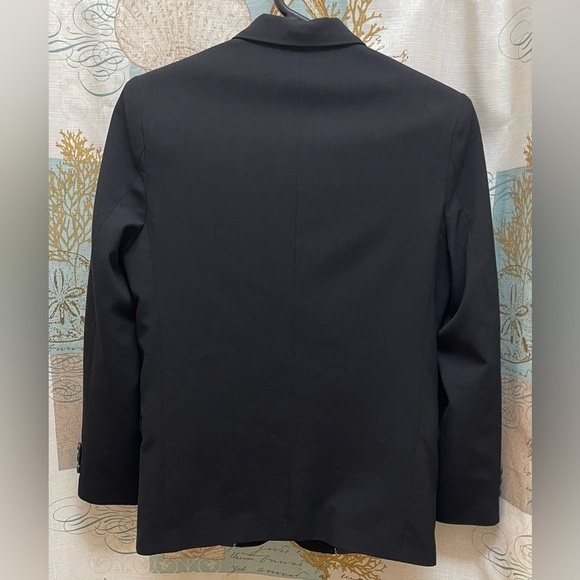 Chaps Boys Black Button Front Suit Jacket Blazer 14 Formal Event Wear Church - Picture 4 of 8